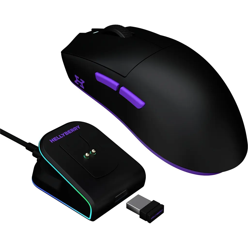 Миша Hellyberry HM47 Wireless Black/Violet - фото 8