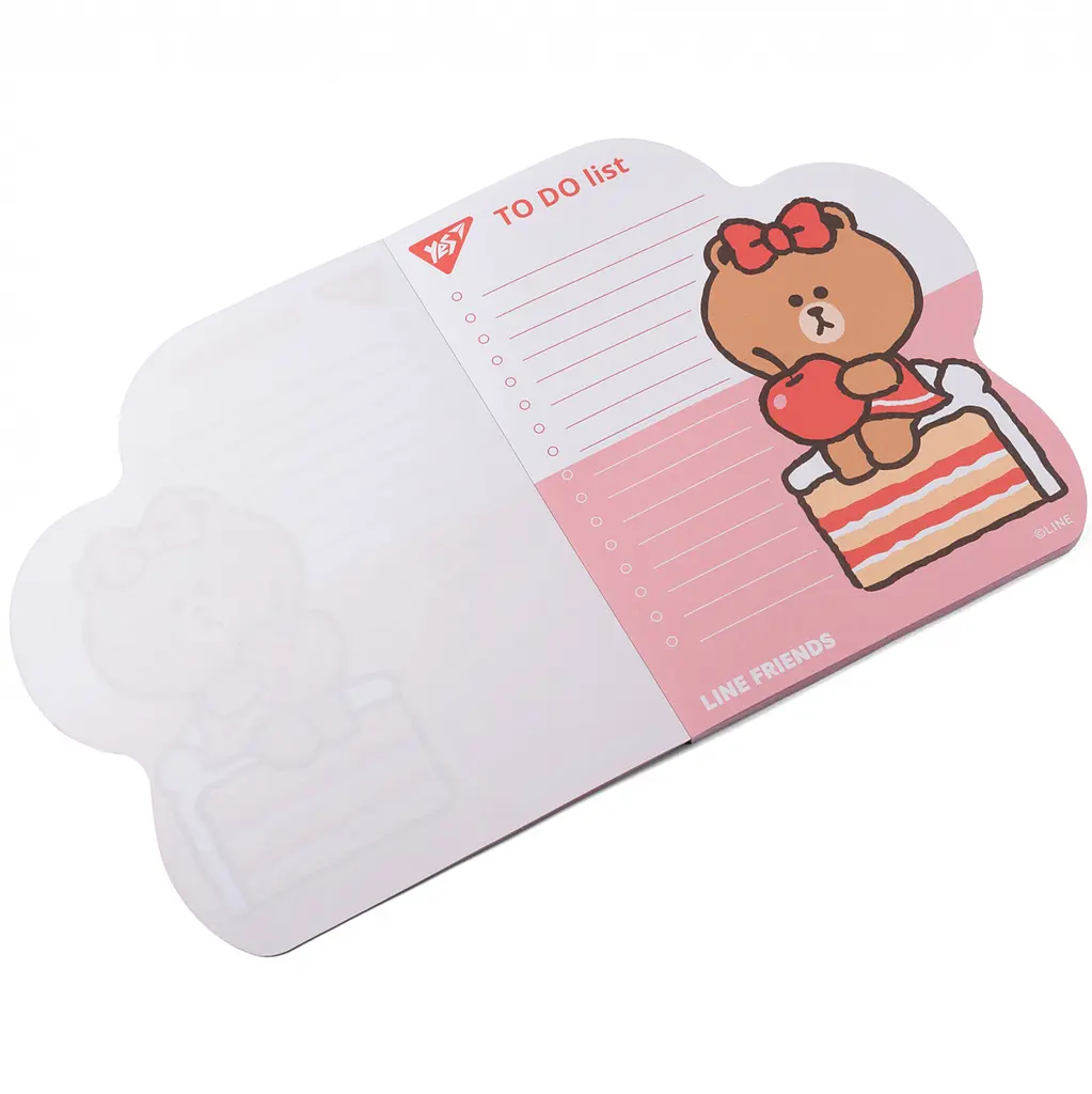 Папір для нотаток Yes To Do Line Friends girl 52 аркуші 16.5х20 см планшет з магнітом (170326) - фото 2