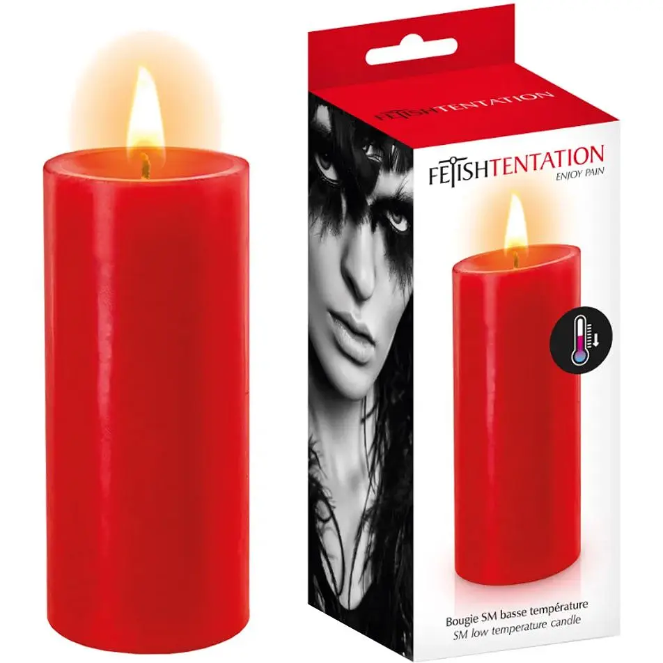 Низькотемпературна свічка Fetish Tentation SM, 10 см (червоний) - фото 2