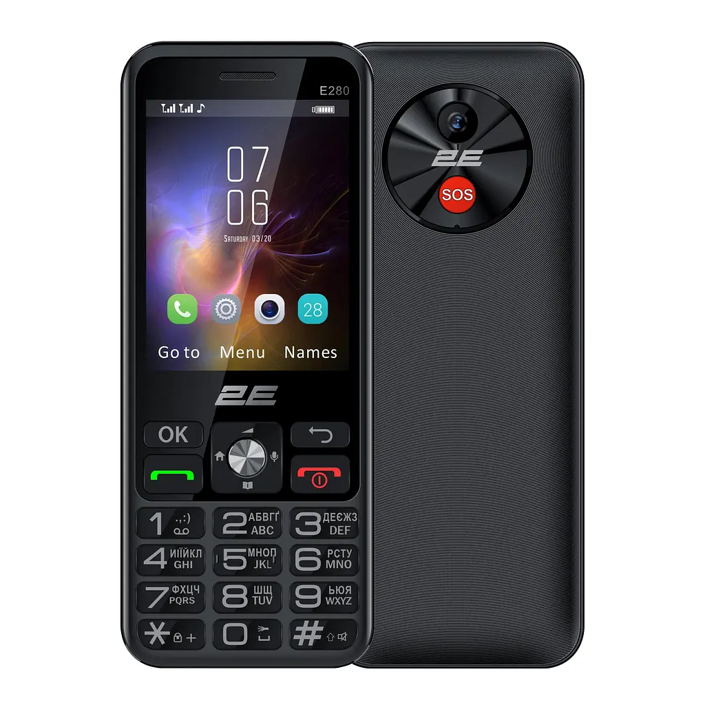 Мобільний телефон E280 2025 2.8" 2SIM, 1500мА•год, чорний 2E teh0019228 - фото 2