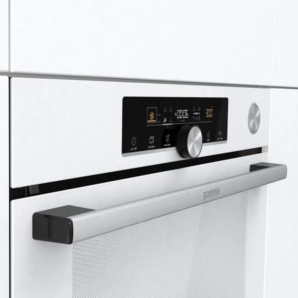 Gorenje Духова шафа електрична, 77л, A+, пара, дисплей, готування на різних рівнях, піроліз, білий - фото 5