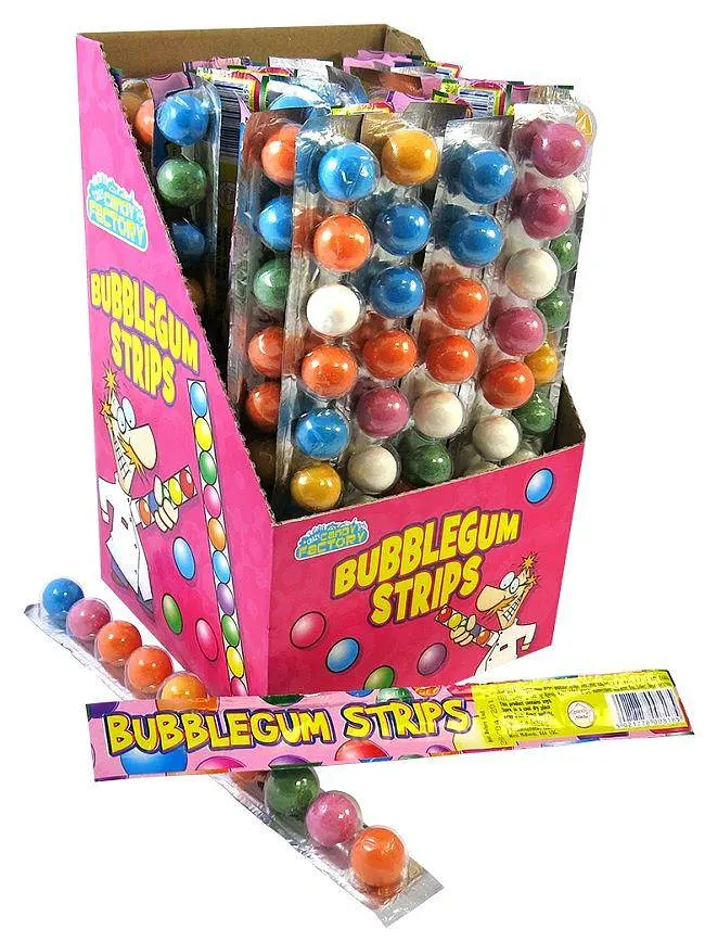 Жуйки Crazy Candy Factory Bubblegum Strips 30g - фото 2