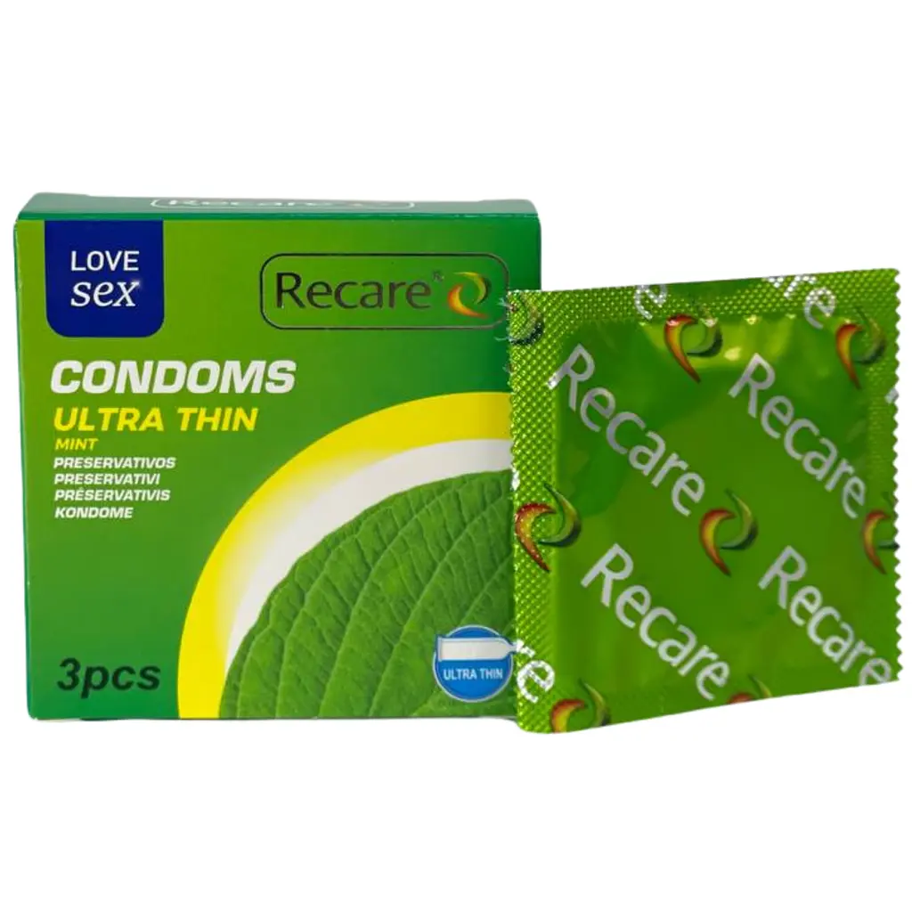 Презервативи Recare Ultra Thin mint 3 шт.  з ароматом м'яти (ROZ6501053498) - фото 2