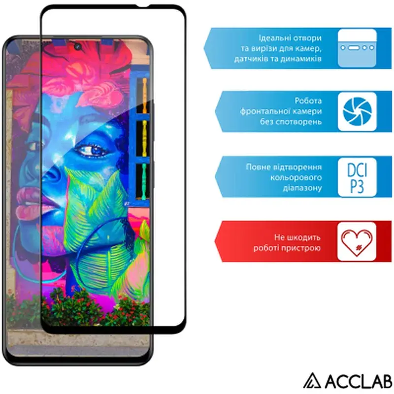 Скло захисне ACCLAB Full Glue Realme 13 5G Black (1283126607622) - фото 5