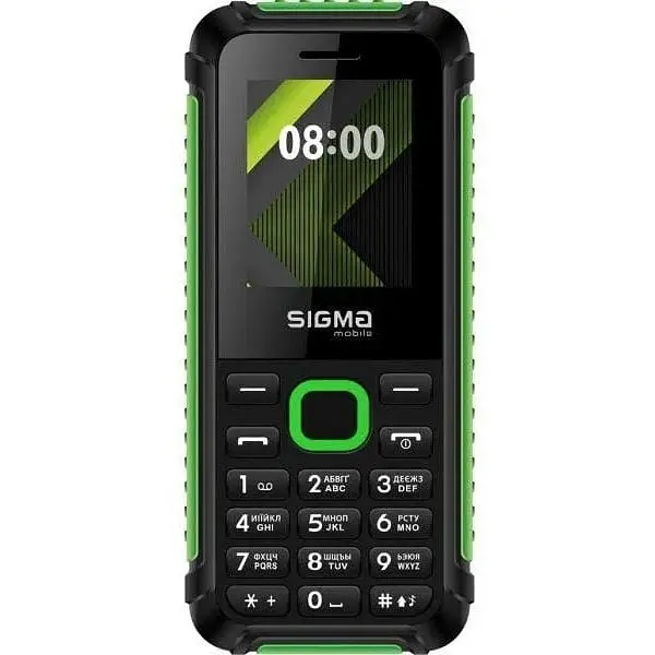 Телефон Sigma mobile X-style 18 Track черный с зеленым - фото 2