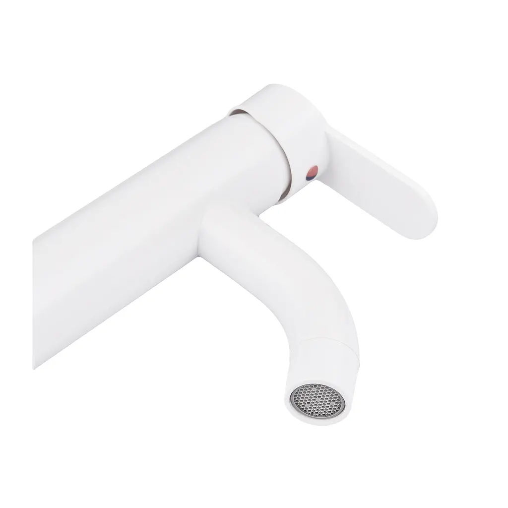 Змішувач для умивальника Plamix RAUL-001-B white PM0652, Білий - фото 2