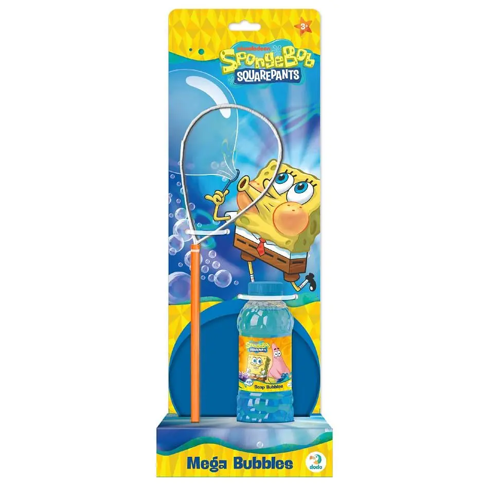 Мильні бульбашки "Mega Bubbles з тарілкою SpongeBob" об'єм 450 мл, синій (MB-350-B-47)