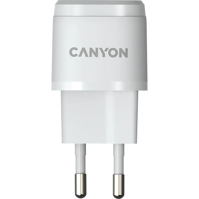 Сетевое зарядное устройство Canyon USB-C PD 20W Mini Wall Charger H-20 White - фото 2