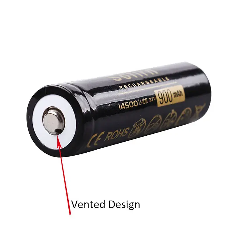 Акумулятор 14500 / AA Sofirn 900 mAh пальчиковий літій-іонний Li-Ion 3.7V Випуклий плюс (19302) - фото 2