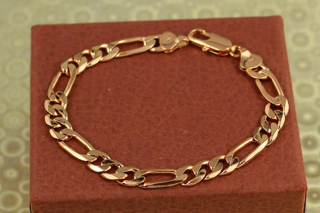 Браслет Xuping Jewelry фігаро 20,5 см 7 мм золотистий