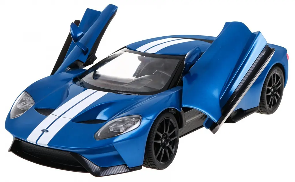 Машинка Ford GT синий RASTAR модель 1:14 Автомобиль на дистанционном управлении + пульт 2,4 ГГц - фото 3