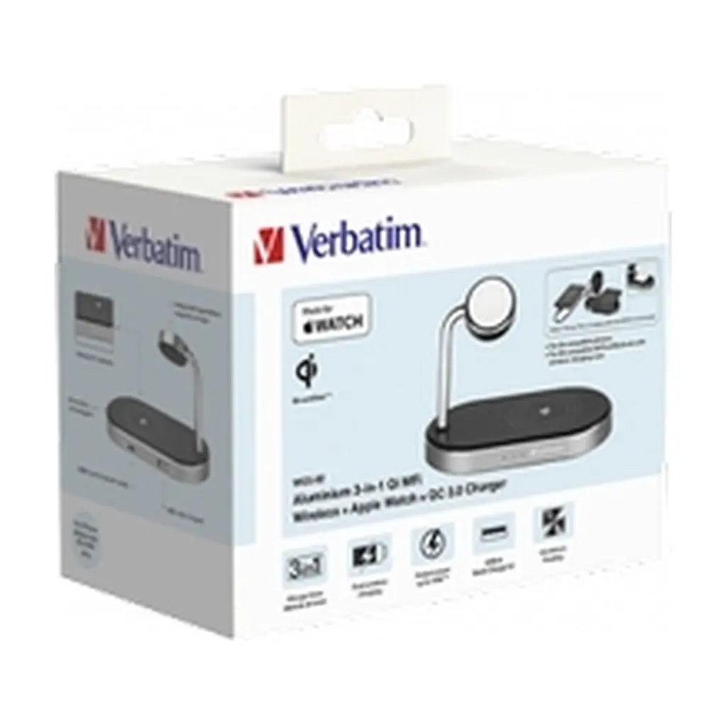 Зарядний пристрій Verbatim 3in1 Apple Watch and iPhone Charging Stand (49556) - фото 10