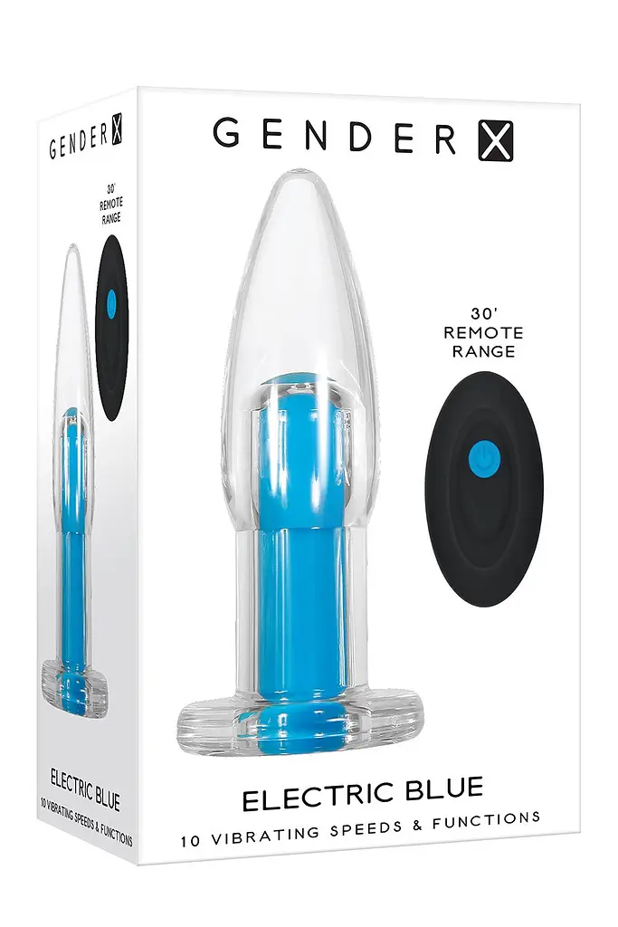 Анальная пробка Gender X Electric 12 см (голубой) - фото 5