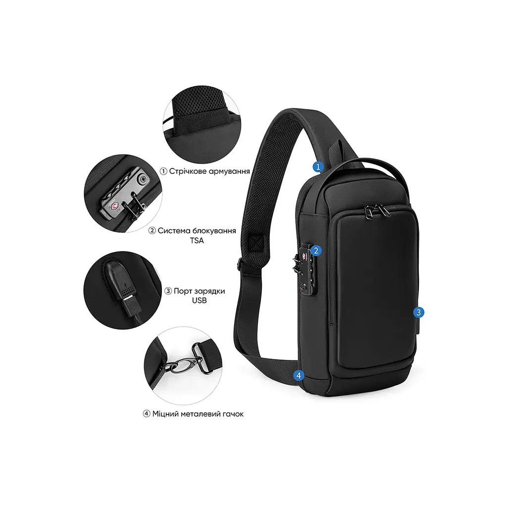 Рюкзак для ноутбука Porto 10" RNC-4043 Black (RNC-4043BK) - фото 4