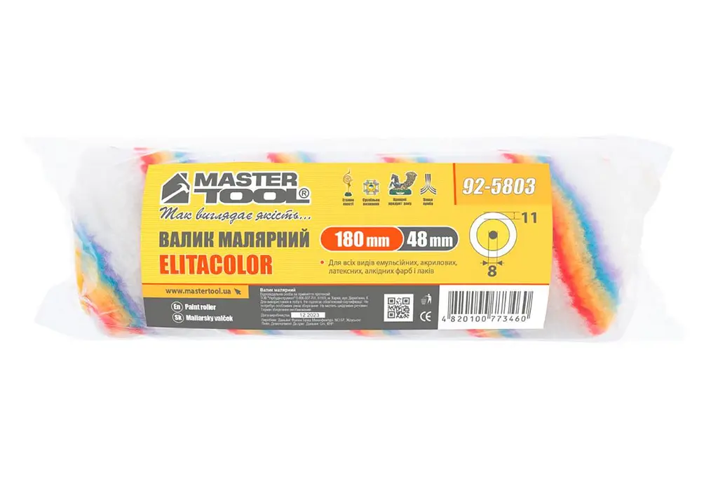 Малярний валик елітаколор Mastertool 8 х 48 х 180 мм - фото 3