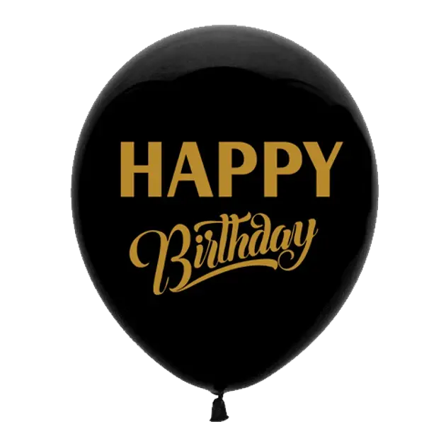 Кулька 12" (30см) Happy Birthday золота фарба 0006-738