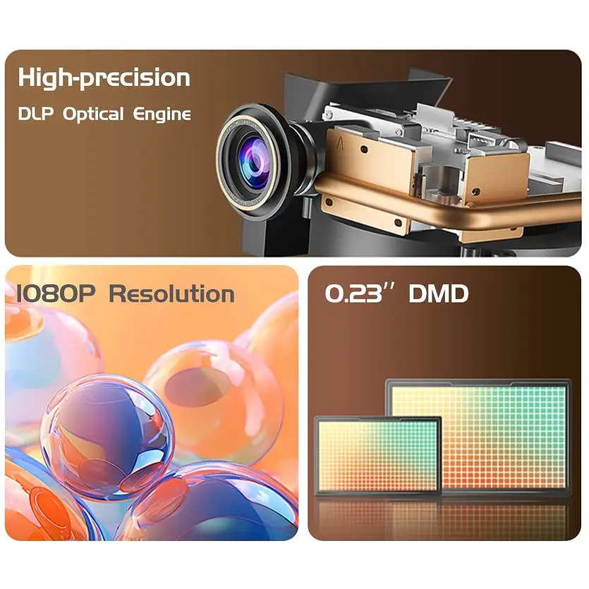 Портативный проектор Full HD TouYinger G5 с аккумулятором 15000 mAh XPRO (G5 (battery)_22399) - фото 4