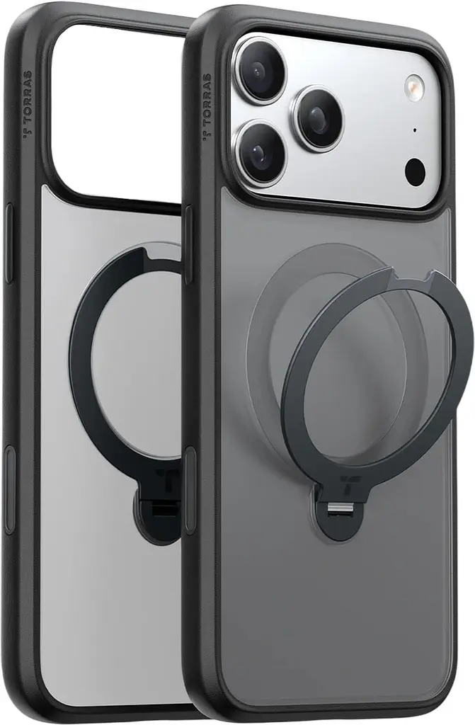 Чохол TORRAS Ostand Q3 Spin Magsafe w/ Ring для Apple iPhone 17 Pro (X00FX2787) Obsidian Black