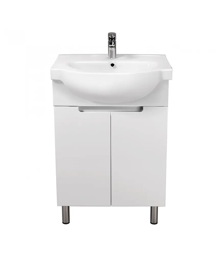 Тумба Мойдодир Tetris White 65 з умивальником Freja 65 Білий - фото 5