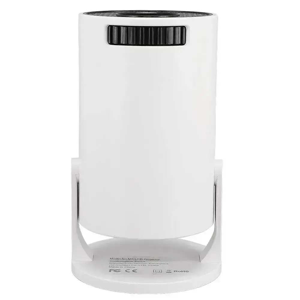 Портативний домашній проектор Rotundity M5 з WiFi та пультом для перегляду фільмів Широкоекранний 16:9 Білий - фото 9