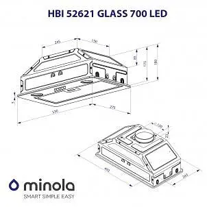 Вбудована витяжка Minola HBI 52621 BL GLASS 700 LED - фото 10
