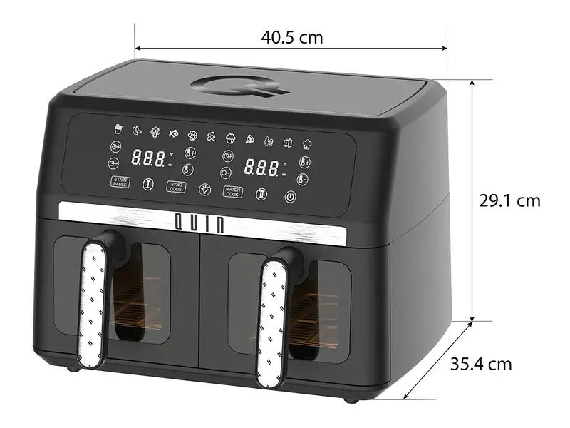Мультипіч (аерофритюрниця) QUIN Air Fryer Dual Zone YJ-1102AV - фото 9