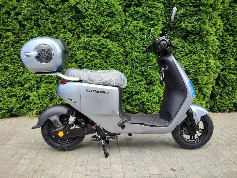 Электроскутер Двухместный CROSSER CR9 (1000W,72V,24Ah графеновый абк) Серый - фото 7