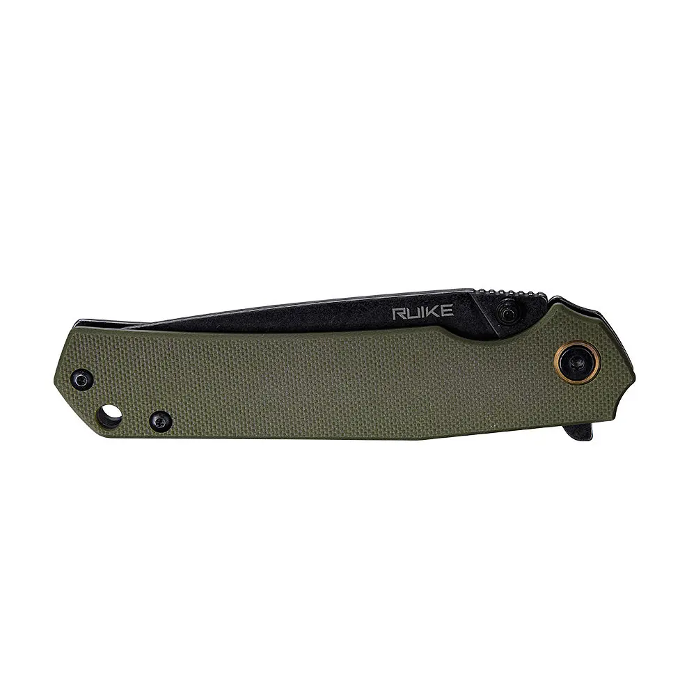 Ніж складаний Ruike P801-G G-10 темно-зелений, чорне лезо - фото 8