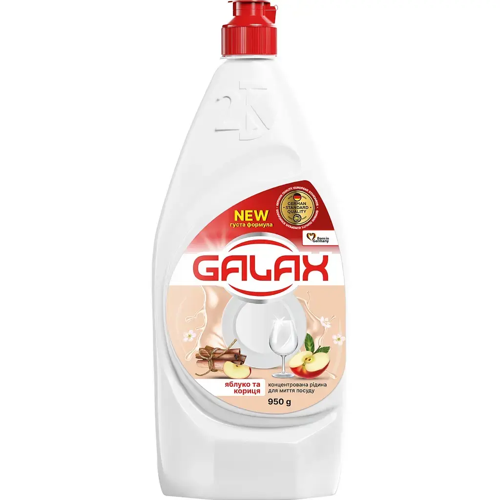 Засіб для ручного миття посуду Galax Яблуко та кориця 950 г (4823128005148)