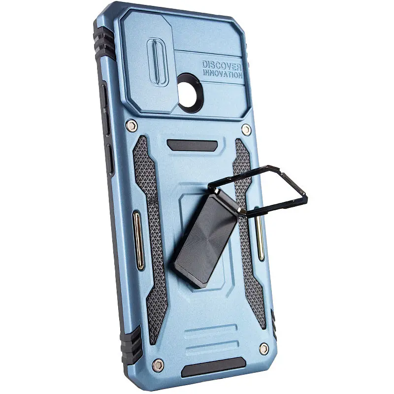 Ударостійкий чохол Camshield Army Ring для Xiaomi Redmi 9C / 10A Блакитний / Light Blue - фото 4