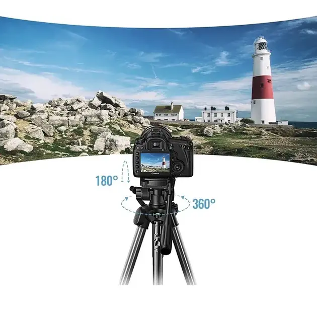 Підставка Штатив Ugreen LP661 Professional Tripod для смартфона/камери DSLR 175 см (15187) - фото 5