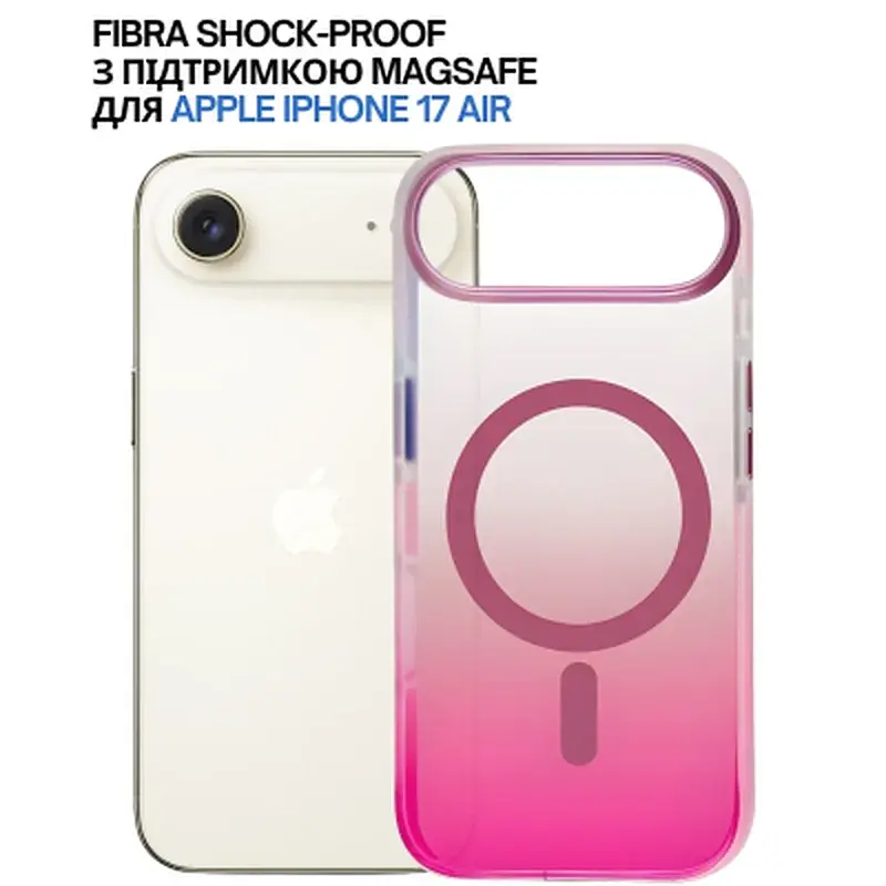 Чохол до мобільного телефона BeCover FIBRA Shock-Proof MagSafe Apple iPhone 17 Air Pink (715458) - фото 6