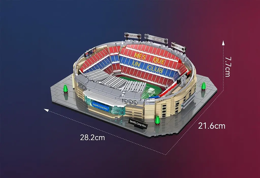 Конструктор стадіон Cada Fc Barcelona Camp Nou Spotify  Barca La Liga стадіон Барселони для дітей та дорослих, 728 деталей - фото 5