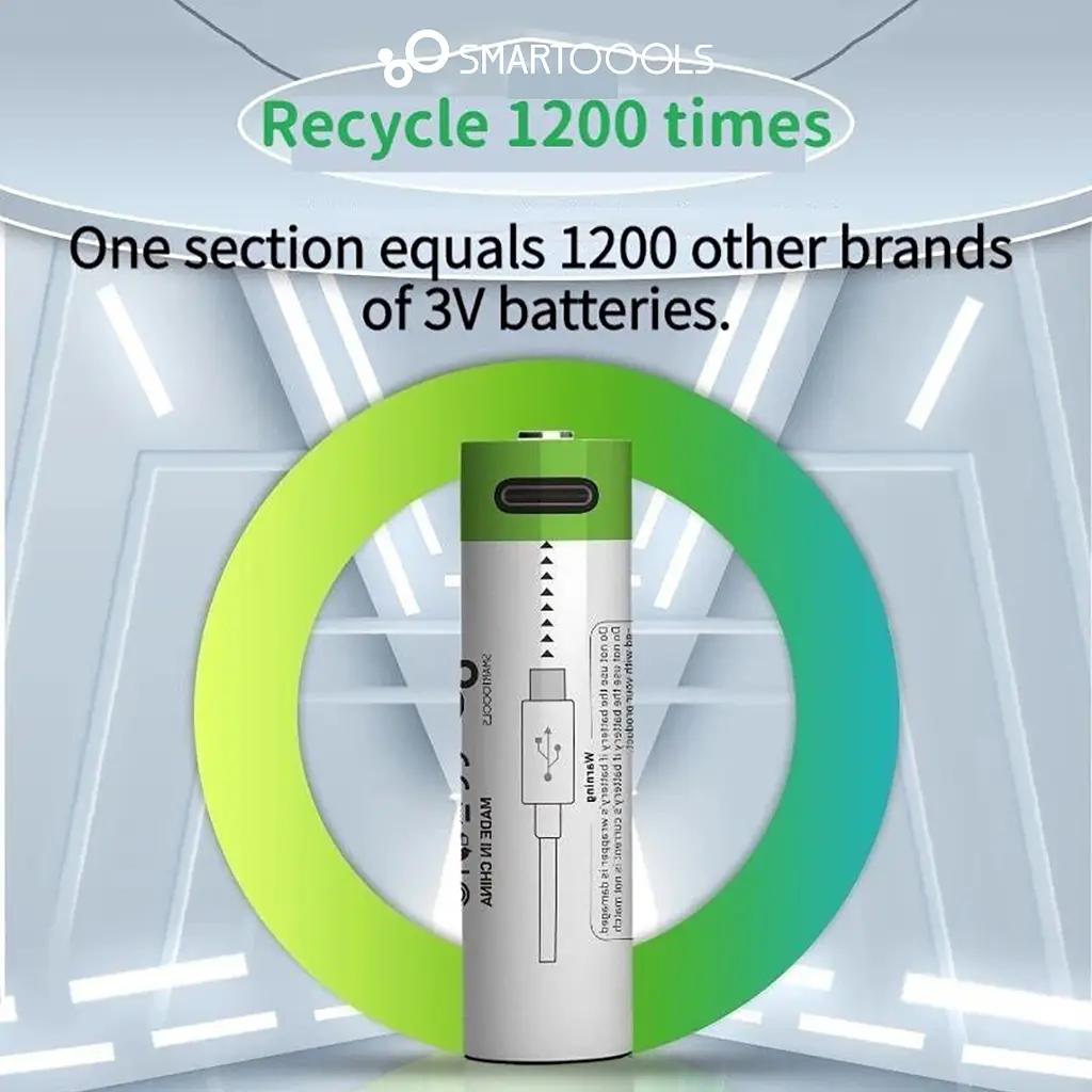 Акумулятор 14500 Smartoools 700 mAh 3.7V батарейка із вбудованою зарядкою Type-C - фото 3