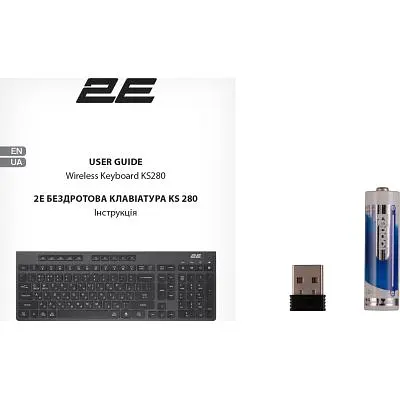 Клавіатура 2E KS280 Wireless/Bluetooth Black-Gray (2E-KS280WBGR_UA) - фото 9
