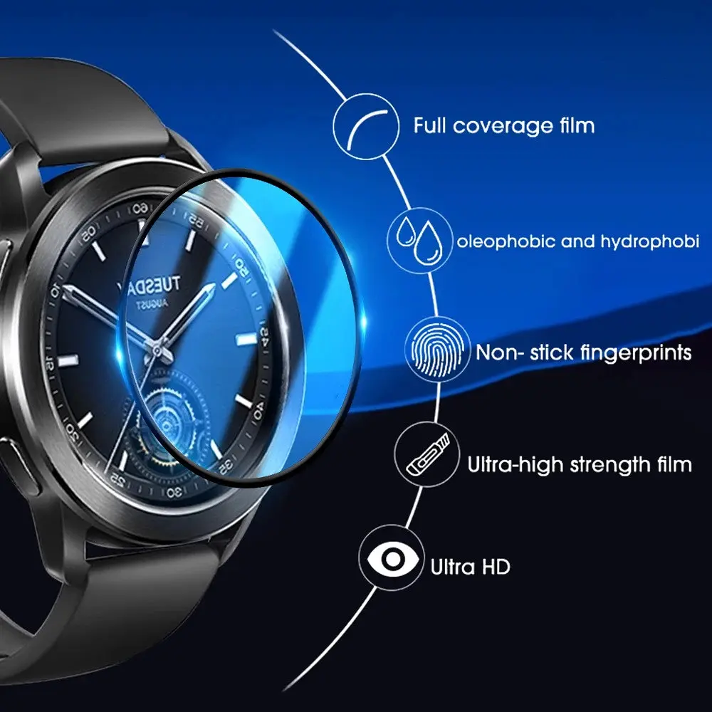 Защитная пленка VSKEY с рамкой для смарт-часов Xiaomi Watch S3/S1 1 шт. - фото 4