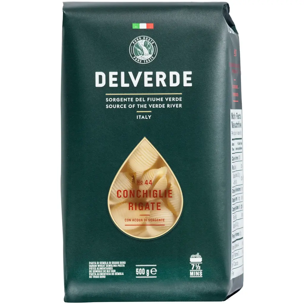 Макарони Delverde Conchiglie Rigate №44, 500 г