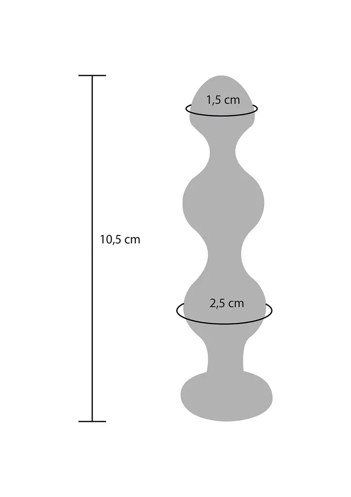 Анальный стимулятор Anal Play Diamond Star Beads S 10.5 см (серебристый) - фото 5
