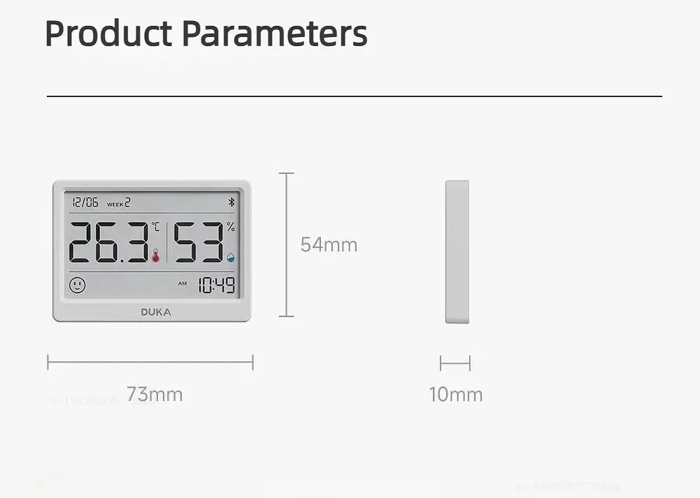 Датчик Термометр гігрометр + годинник ATuMan TH2 Clock Thermometr Hygrometer (Китайська версія) - фото 8