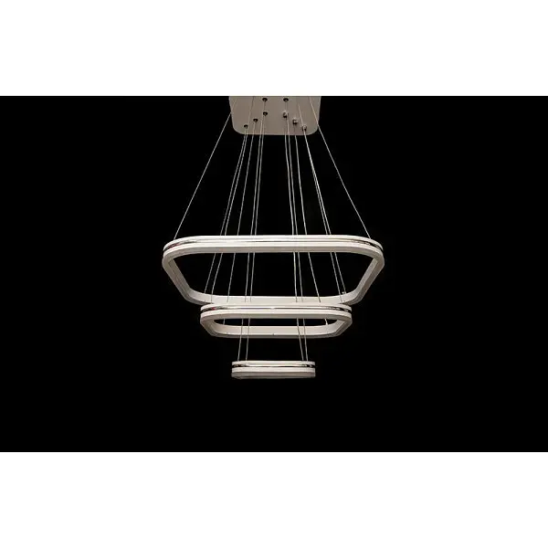 Світлодіодна led люстра квадрати Linisoln 55067-3/500*350*250 WH - фото 3