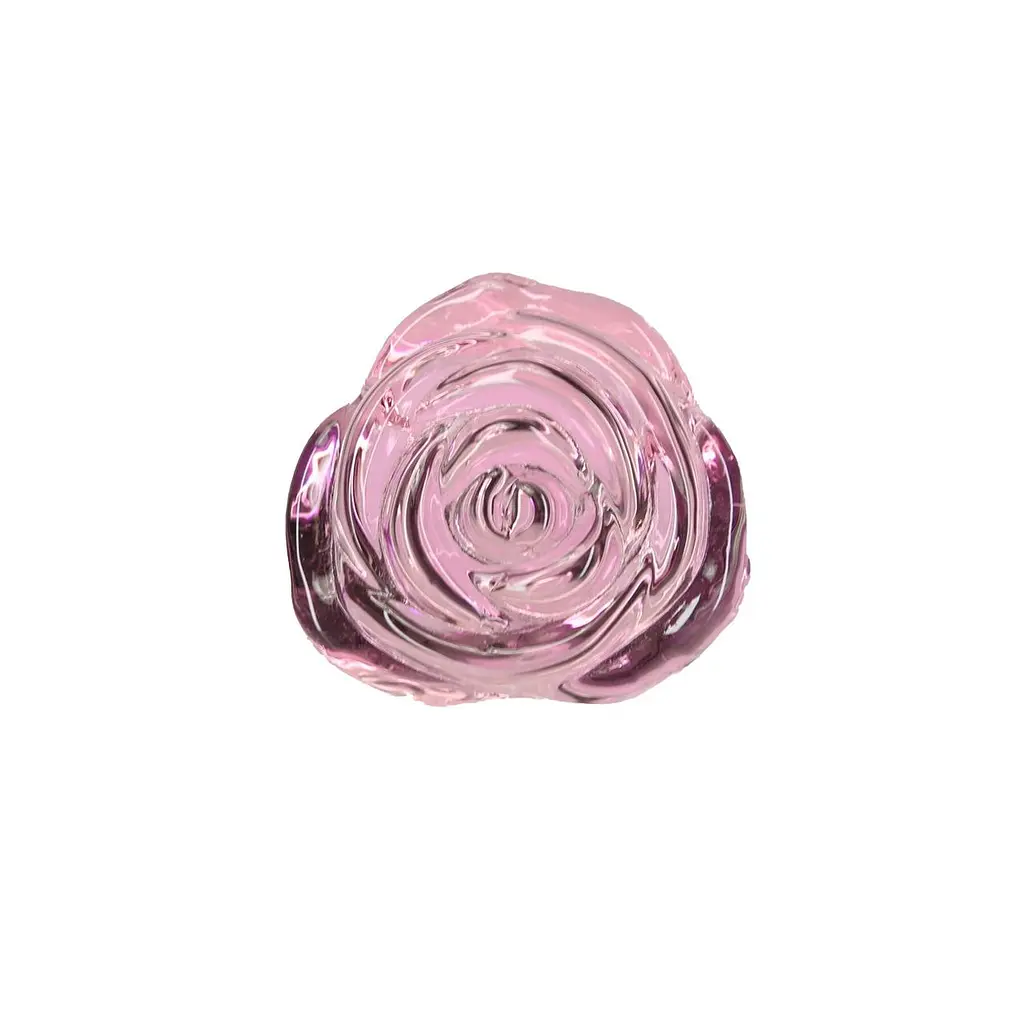 Скляна анальна пробка Pillow Talk Rosy Luxurious Glass Anal Plug, ⌀3,3 см, віброкуля в подарунок - фото 3