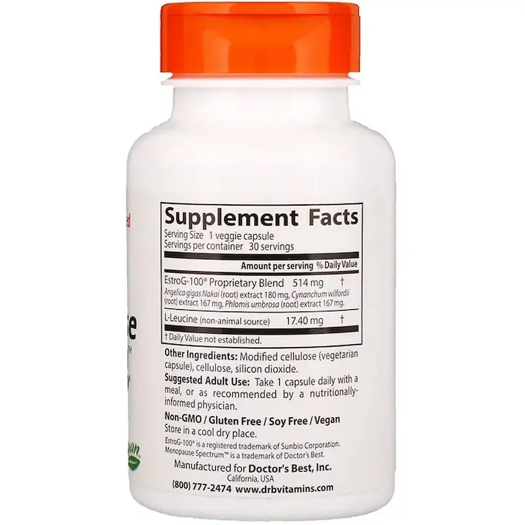 Комплекс Doctor's Best Menopause Spectrum with EstroG-100, 30 вегетарианских капсул - фото 2