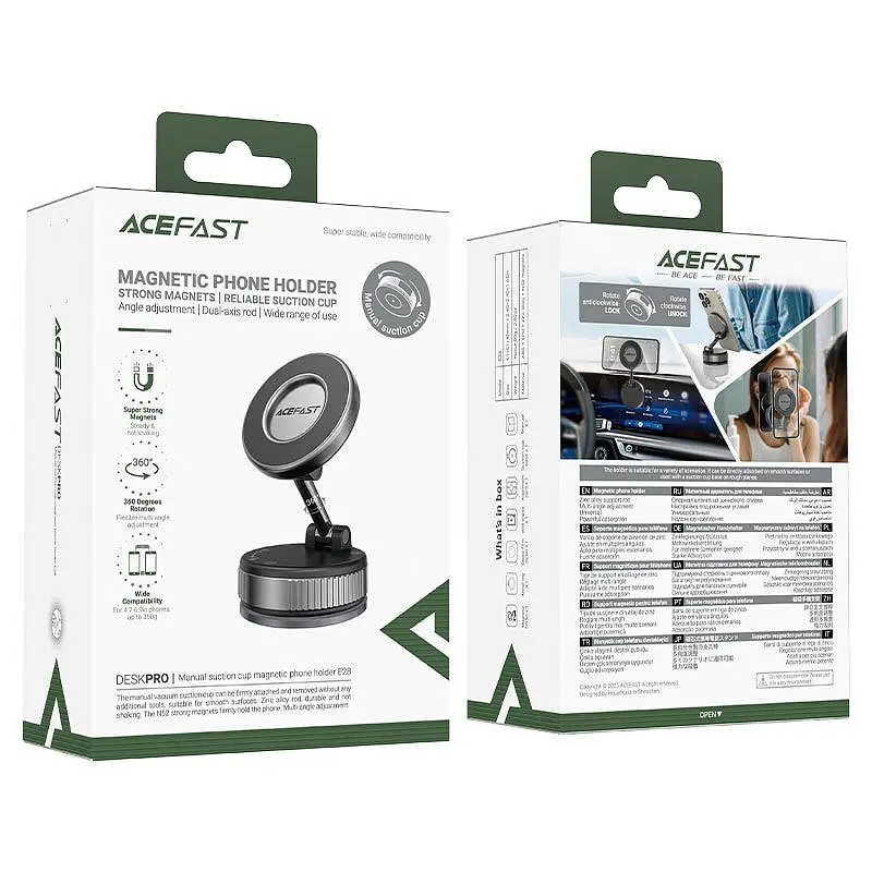 Магнітний тримач E28 Auto Fix 360° Metal gray Acefast teh0029253 - фото 6