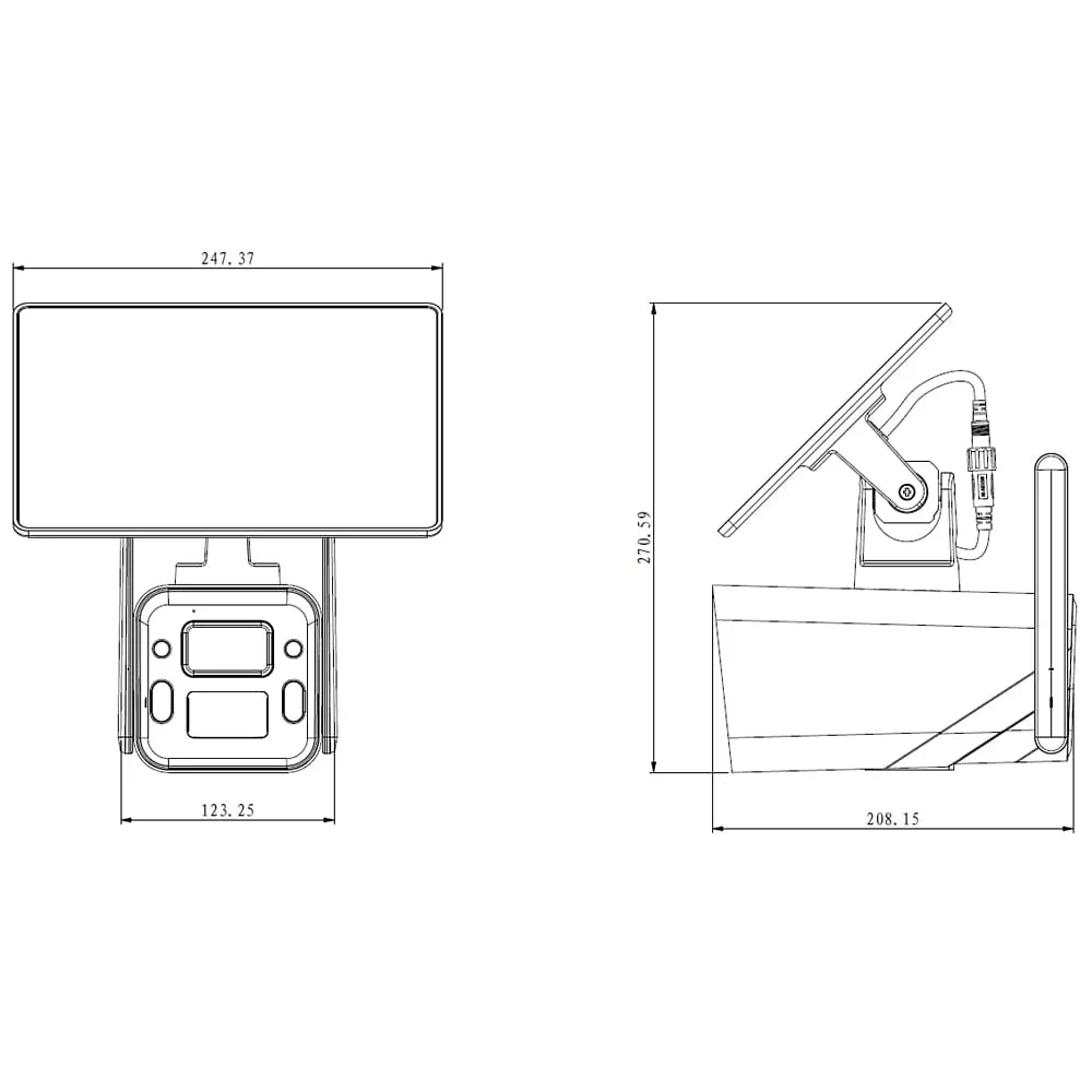 4G IP-відеокамера з WiFi 4Mp TVT TD-9846SP1(BA/G4/WR2) f=2.8mm з сонячною батареєю, ІЧ+LED підсвічування, з мікрофоном (77-00484) - фото 2