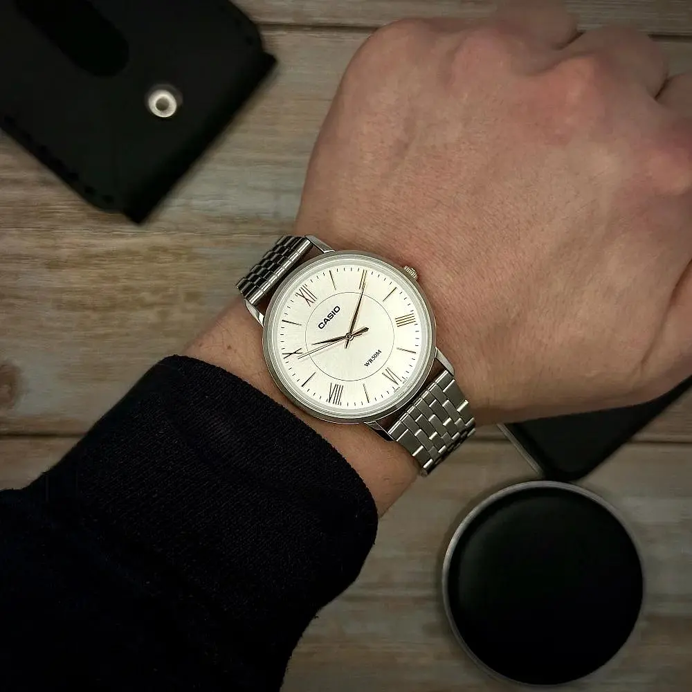 Чоловічий годинник Casio MTP-B110D-7A Сріблястий ( AT1141-0261 ) - фото 2