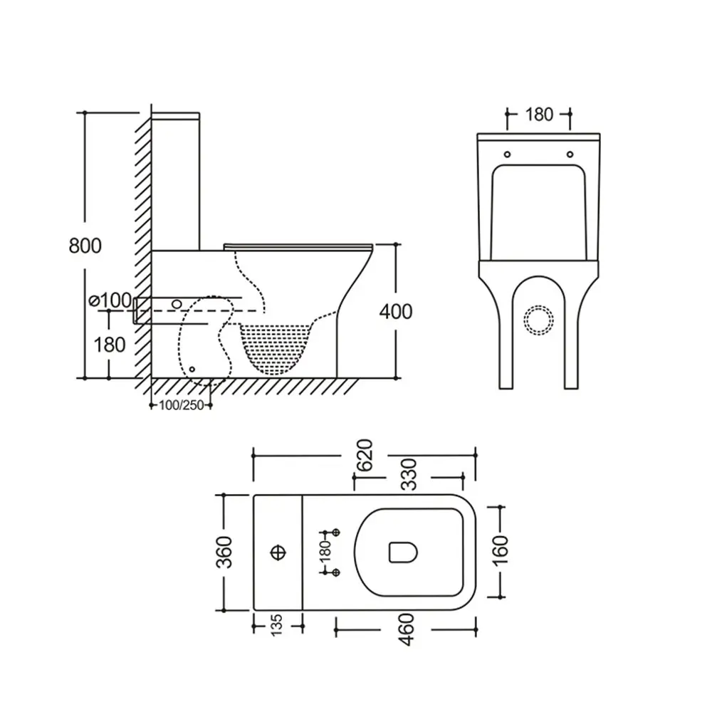 Унитаз-компакт Mixxus Style-0403-R 620x360x800 мм, Rimless MI6727, Белый - фото 7