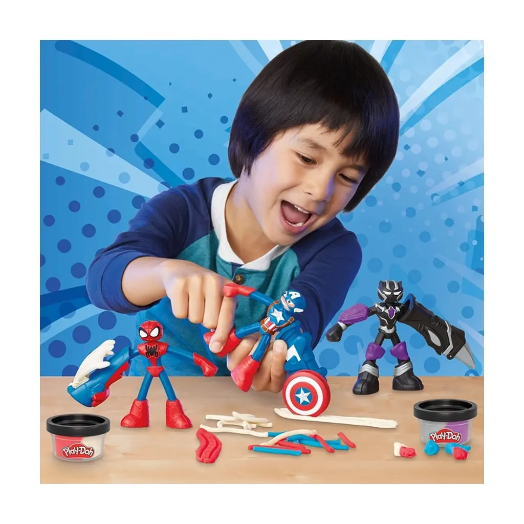 Набір для творчості Hasbro Play-Doh Marvel Пригоди героїв з масою для ліплення (G0333) - фото 9