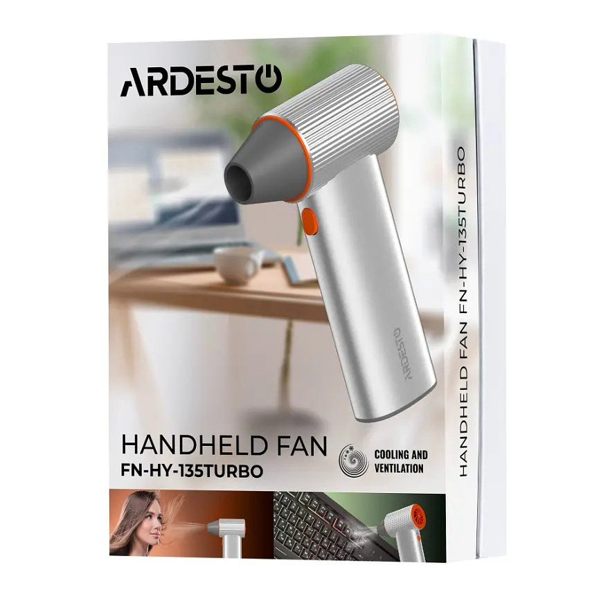Вентилятор ручной портативный ARDESTO HANDHELD FNHY135 Fan Turbo - фото 5