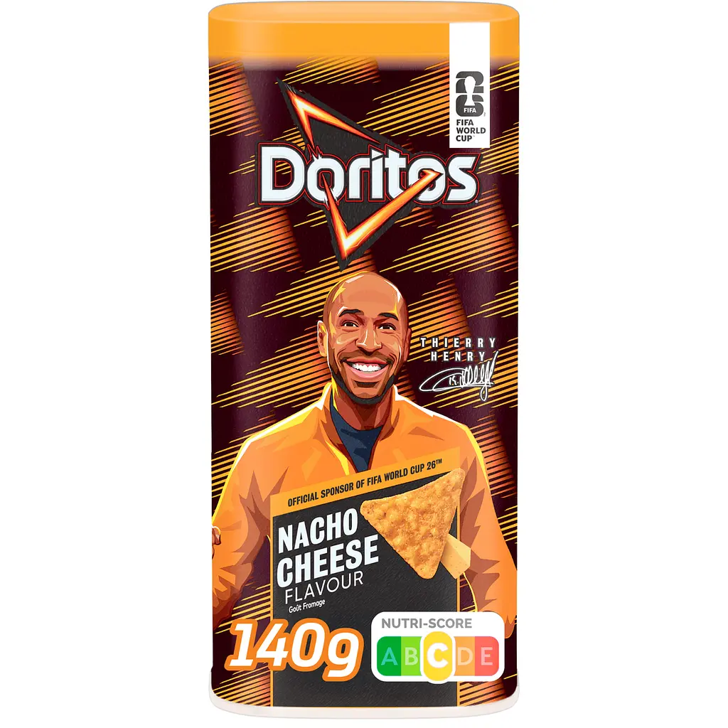 Чіпси Doritos Nacho Cheese FIFA World Cup 26 Thierry Henry зі смаком сиру начос 140 г
