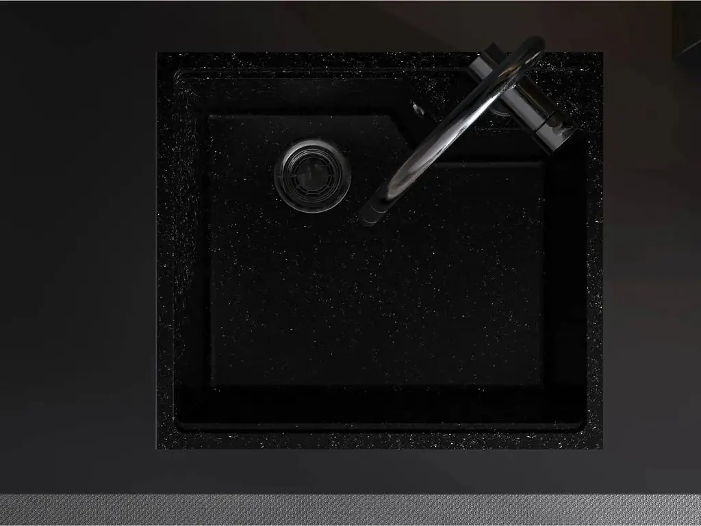 Кухонна мийка Miraggio Lisa 497x557 black 0002249, Чорний - фото 7